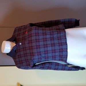 ✅ $10 ADD-ON ✅ Plaid Check Polo Shirt Cotton Stripe Collared ✅ $10 ADD-ON ✅